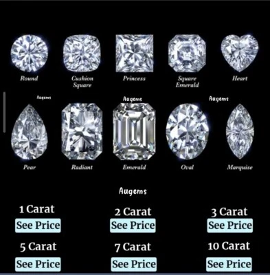 Natural Diamond All Shapes VVS1 Premium Quality Cut 1 Crt - 10 Crt + 1 Free Gift - Image 1 of 4