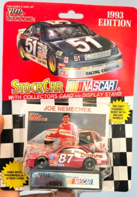 Гоночные чемпионы 1993 Joe Nemechek запас автомобиля новый пакет коллекционеров карта стойка - Изображение 1 из 3