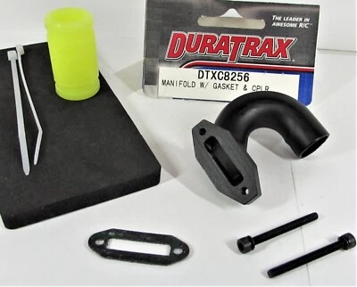 Vintage Duratrax Overdrive ST Exhaust Manifold with Coupler Gasket & Bolts NEW - Image 1 of 4