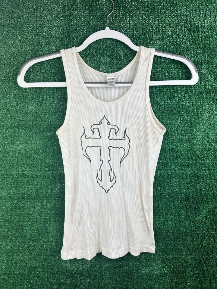 Camiseta sin mangas acanalada American Apparel clásica para niña S blanca personalizada Foto 1 de 4