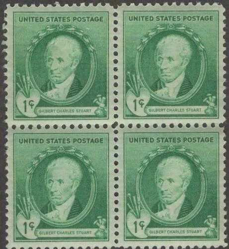 Scott # 884 - US Block Of 4 - Gilbert C. Stuart - MNH -1940 - Image 1 of 1