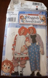 Disfraz Simplicity 9370 Adulto XS S M L XL Raggedy Ann and Andy - Imagen 1 de 2
