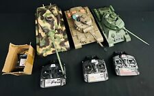 Lot of 3x Henglong RC Tanks w/ Remotes FOR PARTS OR REPAIR *Read Desc*