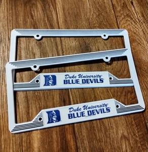 Duke University Blue Devils Vintage Wincraft License Plate Cover Set Of 2 New - Picture 1 of 3