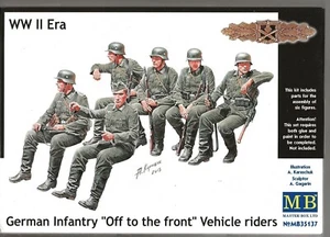 Master Box German Infantry, Vehicle Riders, 'To the Front' Figures 1/35 137 ST - Picture 1 of 2