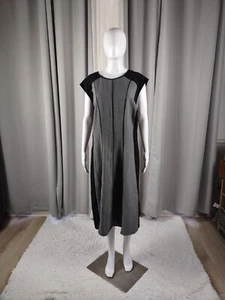 Maxi abito donna Sandra Darren nero, grigio, senza maniche, con cerniera dietro taglia 24W - Foto 1 di 12