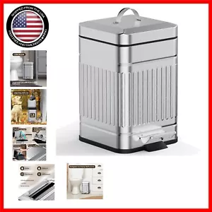Odor-Sealing 5L Step Trash Can - Farmhouse Style Waste Bin with Removable Bucket - Picture 1 of 8