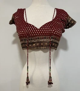 Vintage traditionelles indisches Lehenga Top Damen ohne Etikett - Bild 1 von 16