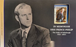2022 IMPRESSIONS In Memoriam HRH Prince Philip Ltd Edt 3D stamp cover pack - Foto 1 di 4