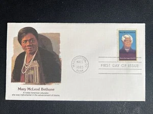 2137 Black Heritage Mary Bethune Educator FDC Fleetwood 1985 Washington DC - Picture 1 of 2