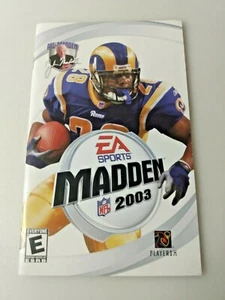 Madden 2003 Playstation 2 PS2 Instruction Manual Book ONLY Marshall Faulk Rams - Picture 1 of 2