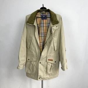 Burberry London Beige Trench Mens Parka Jacket Multipocket Novacheck Size 46 - Picture 1 of 17