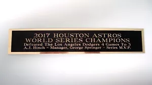 Houston Astros 2017 World Series Baseball Card Display Case Nameplate 1.5" X 6" - Picture 1 of 12