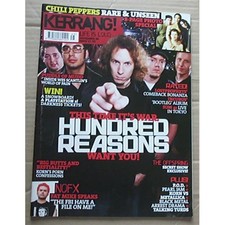 HUNDRED REASONS KERRANG NO.980 MAGAZINE NOV 8 2003 HUNDRED REASONS COVER WITH MO