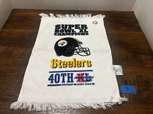 Pittsburgh Steelers Super Bowl Champions XL Towel Licensed 12'x18" NFL - Imagen 1 de 4