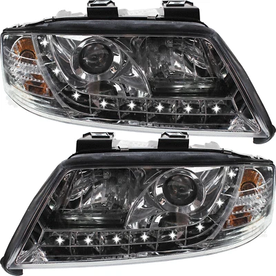 Set Di Fari Di Posizione A LED Per Audi A6 Tipo 4B C5 Anno 97-01 H1+H1 Dimmabile - Immagine 1 di 3