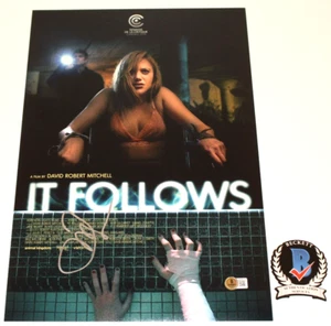 JAKE WEARY SIGNED "IT FOLLOWS" 12x18 FILMPOSTER 2 AUTOGRAMME BECKETT BAS COA - Bild 1 von 4