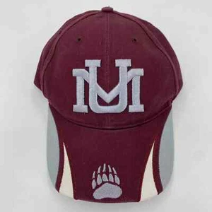 Fan Favorite Strapback Hat Adult One Size Red UM Montana Grizzlies NCAA Vtg - Picture 1 of 7