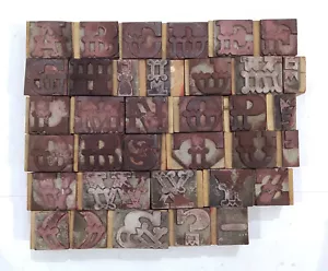 35 Letterpress wood/wooden Hand-carved Matrices for type English #WMT-055 - Picture 1 of 7