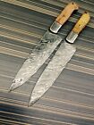 Custom Hand Made Damascus Steel Shef  Knifs Bauty 3000(Lot Of 2)