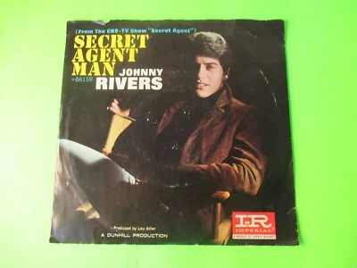 JOHNNY RIVERS SECRET AGENT MAN 7" 45 PIC SLEEVE PICTURE - Image 1 of 2