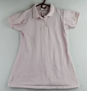 Cherokee Youth Girls Pink Polo Shirt Dress Size XL Embroidered Flower logo - Picture 1 of 10