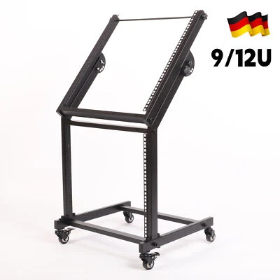Rollbarer DJ PA Studio Wagen Maschinen Wagen 12+9HE Rollwagen Bühnen Rack - Bild 1 von 4
