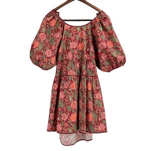 Laura Ashley Urban Outfitters Tiered Bella Dress Puff Sleeve Women Small Prairie - Picture 1 of 12