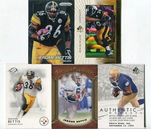 Lote de 5 tarjetas de fútbol americano Jerome Bettis HOF LA RAMS PITTSBURGH STEELERS (LOTE 12) - Imagen 1 de 1