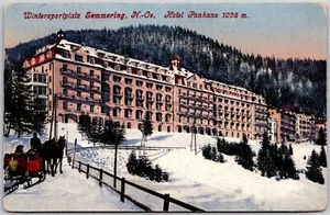 Tarjeta postal Winter Sportplatz Semmering N-oe Hotel Panhans Semmering-Kurort Austria - Imagen 1 de 2