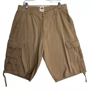 Wide Leg Grunge Long Skate Shorts 34 x 13 36 Cargo Leg Ties Baggy Men's Y2K PJ - Picture 1 of 13