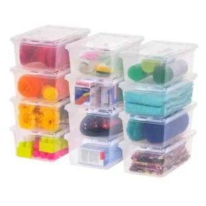 IRIS USA 12 Pack 6qt Plastic Storage Bin Tote Organizing Container with Latching - Picture 1 of 4