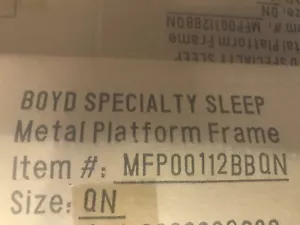 BOYD Rest Rite 14 in. Queen Metal Platform Bed Frame WITH COVER MFP00112BBQN - Picture 1 of 1