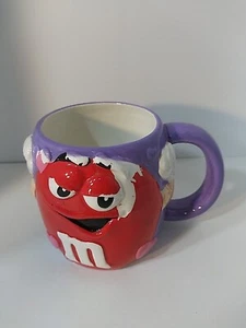 M&M Ceramic Coffee Mug Cup Galerie 3D Purple Red Heart 2003  - Picture 1 of 4