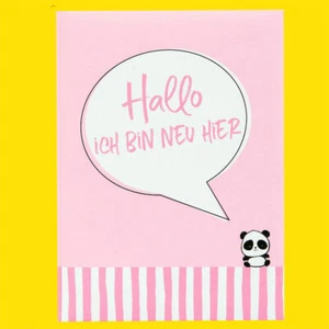 Goldbuch Babytagebuch Baby Album Fotoalbum "Hallo-Ich bin neu hier" Panda rosa - Bild 1 von 2