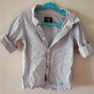 Oshkosh Blue And White Striped Shirt Baby Boy Size 1.5 To 2 - Picture 1 of 4