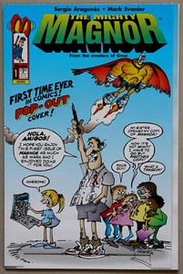 Mighty Magnor #1 Pop-Up Cover - Malibu Comics - Sergio Aragones - Mark  Evanier - Imagen 1 de 2