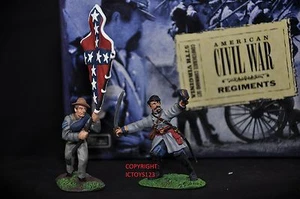 BRITAINS 17111 CONFEDERATE 57TH VIRGINIA METAL TOY SOLDIER FIGURE COMMAND SET - Picture 1 of 1