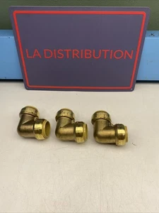 (Pack of 3) 90º elbow Fitting, SharkBite Style, Push To Connect 1” x 1” - Picture 1 of 1