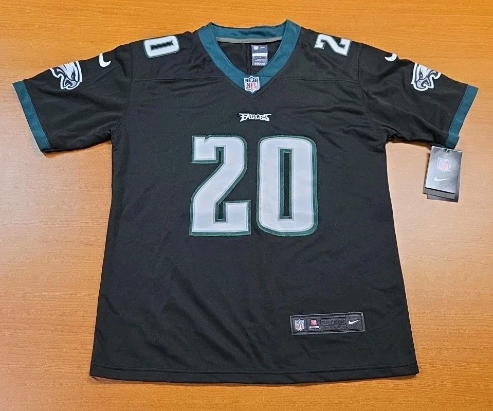 全新带标签 Philadelphia Eagles #20 Brian Dawkins 黑色球衣女式 L 码耐克 NFL — 第 1/4 张图片