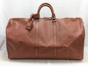Auténtico bolso de viaje Boston Epi Keepall 55 dorado Zipangu M42958 VI0970 de Louis Vuitton - Imagen 1 de 23
