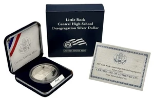 2007 Little Rock Proof Silver Commemorative Silver Dollar OGP - Picture 1 of 9