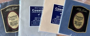 Aida pre pack bundle 14 conteggi nero, blu e grigio 12 x 18, inc tagli confezione da 4 - Foto 1 di 3