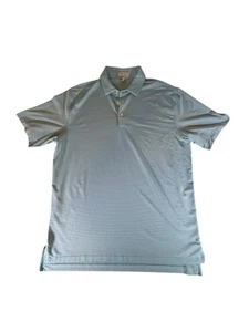 Peter Millar Summer Comfort Polo Shirt Adult Large Blue Striped Golf Mens - Picture 1 of 13