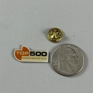 The Top 500 Supercomputer Sites List Enamel Employee Pin Pinback #55113 - Picture 1 of 2