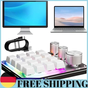 16 Keys 3 Knobs One-Handed Keyboard RGB LED Backlight Type-C Wired Mini Keypad - Afbeelding 1 van 18