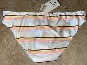 Bikini Billabong nuovo con etichette reversibile sensazione soleggiata a righe lowrider fondo Lg $56 - Foto 1 di 3