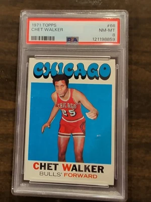 1971-72 Topps - Chet Walker #66 PSA 8 - Image 1 of 2
