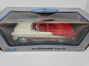 Welly 1955 Oldsmobile Super 88 Convertible Die-Cast 1:24 Scale Red White Hershey - Picture 1 of 4