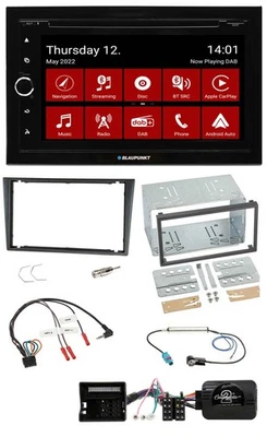 Blaupunkt Lenkrad DVD Bluetooth DAB 2DIN USB Autoradio für Opel Tigra Corsa C Me - Bild 1 von 4